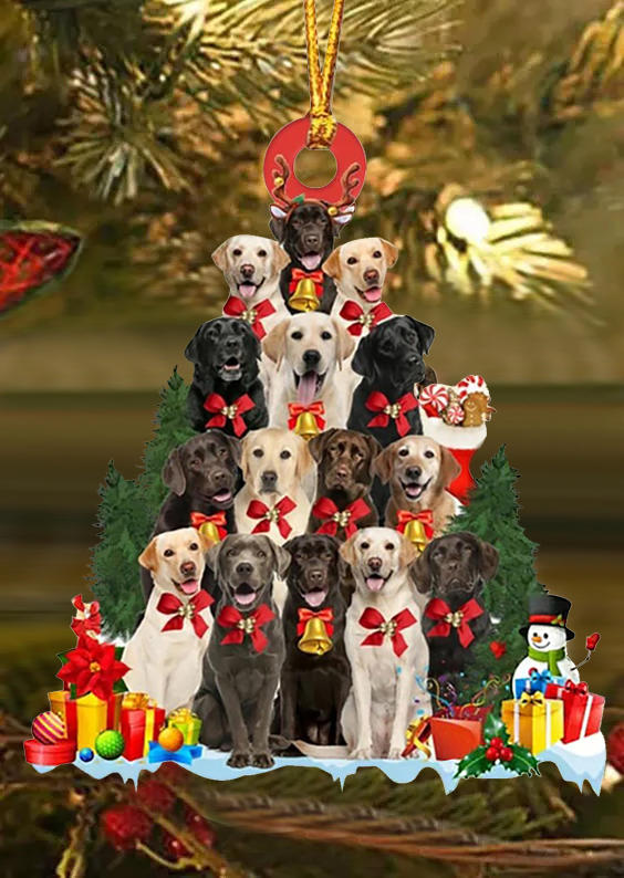 

Christmas Dog Snowman Pendant Ornament, Pattern1;pattern2, 520481