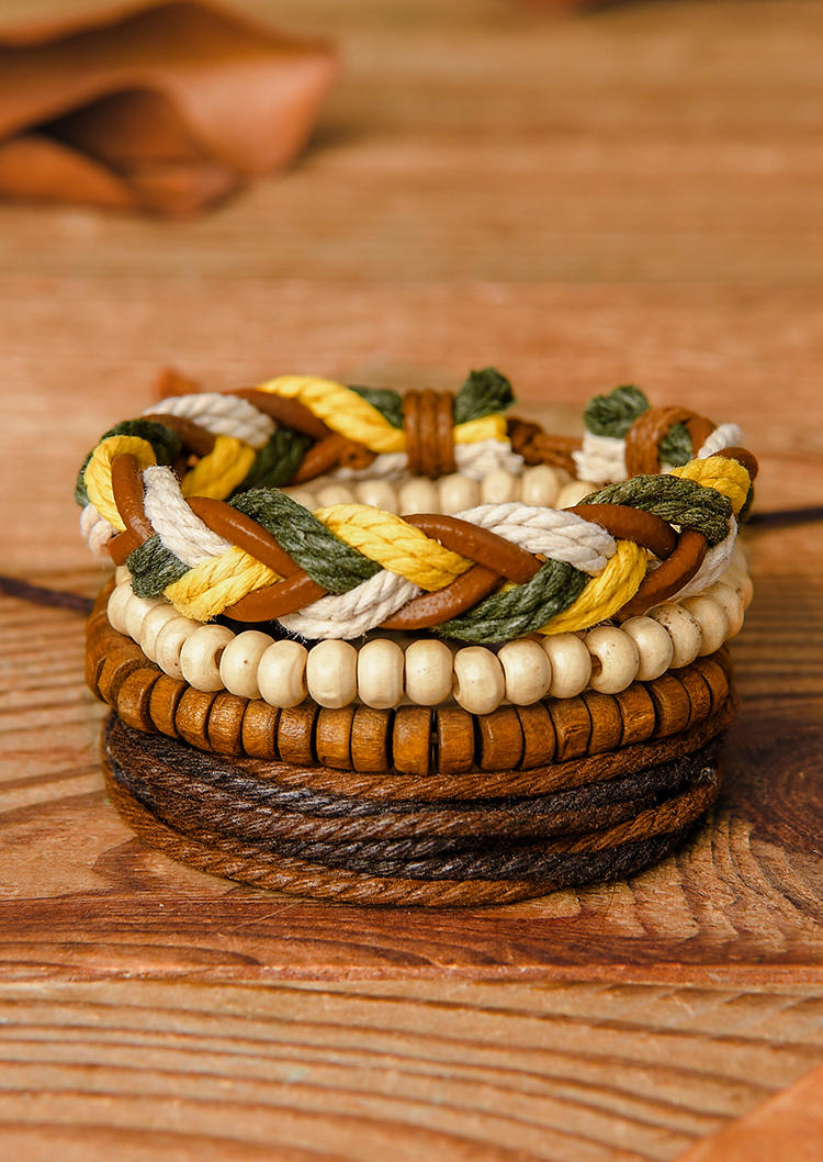 

Beading Multi-Layered Braided Bracelet, Multicolor, 520491