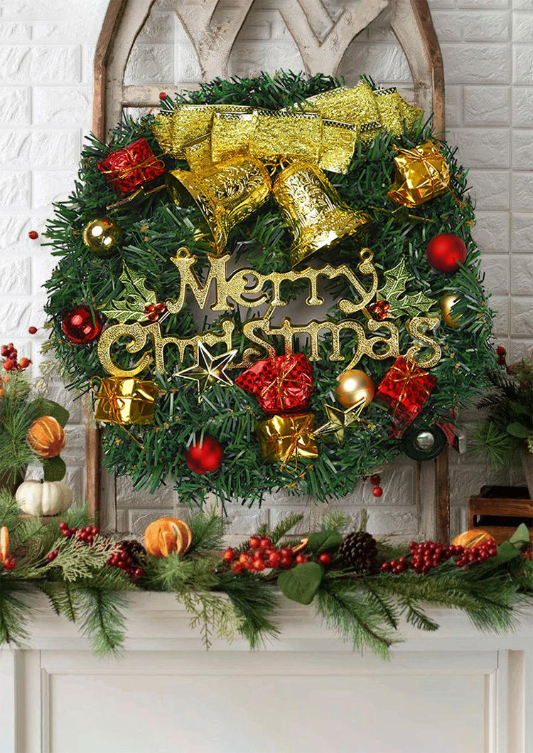 

Merry Christmas Wreath Decoration Ornament, Pattern1;pattern2, 520489