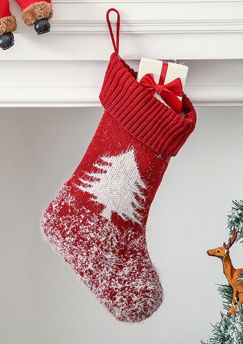 

Christmas Knitted Sock Gift Bag Ornament, Pattern1;pattern2;pattern3, 521068