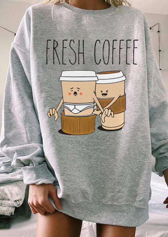 

Fresh Coffee O-Neck Sweatshirt - Gray, 521216