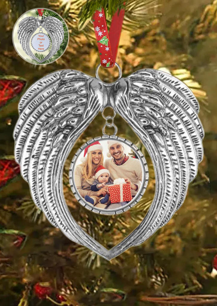

Christmas Photo Locket Hanging Ornament, Silver, 520997