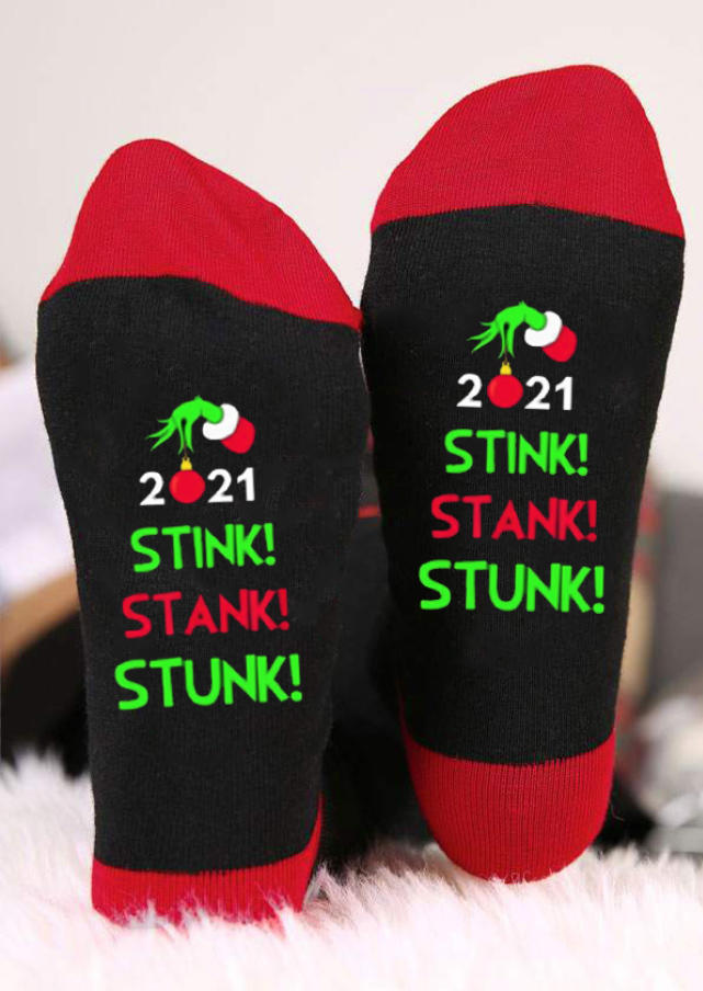 

2021 Stink Stank Stunk Crew Socks, Multicolor, 521391