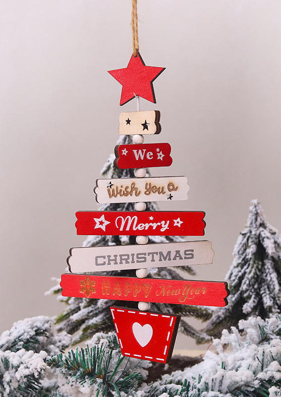 

We Wish You A Merry Christmas Wooden Ornament, Multicolor;red, 520966