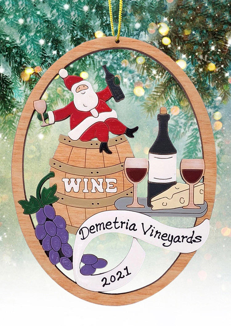 

Christmas Grape Wine Santa Claus Pendant Ornament, Multicolor, 521089