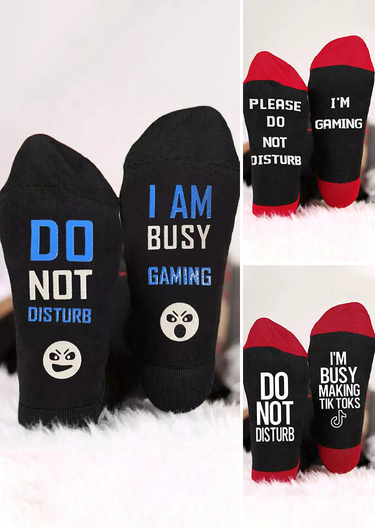 

3 Pairs Soft I Am Gaming Sock Set, Multicolor, B112896