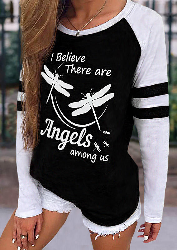 

I Believe There Are Angels Among Us Blouse - Black, 520202