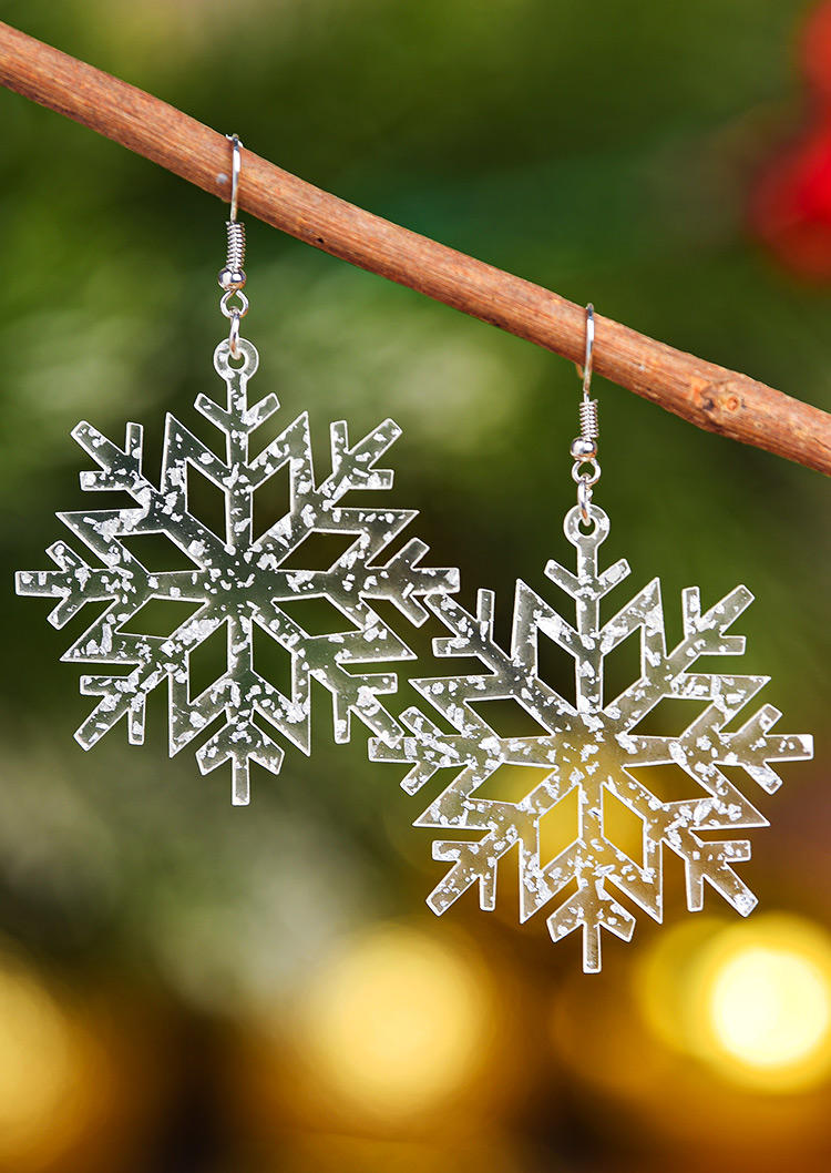 

Christmas Snowflake Acrylic Earrings - White, 521577
