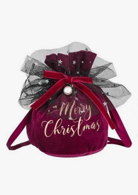 

Merry Christmas Candy Gift Bag, Green;burgundy, 521297