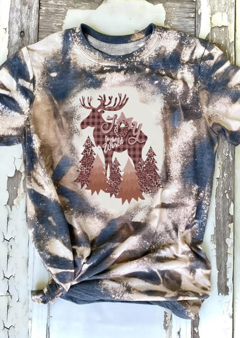 Buy Joy To The World Reindeer T-Shirt Tee. Picture