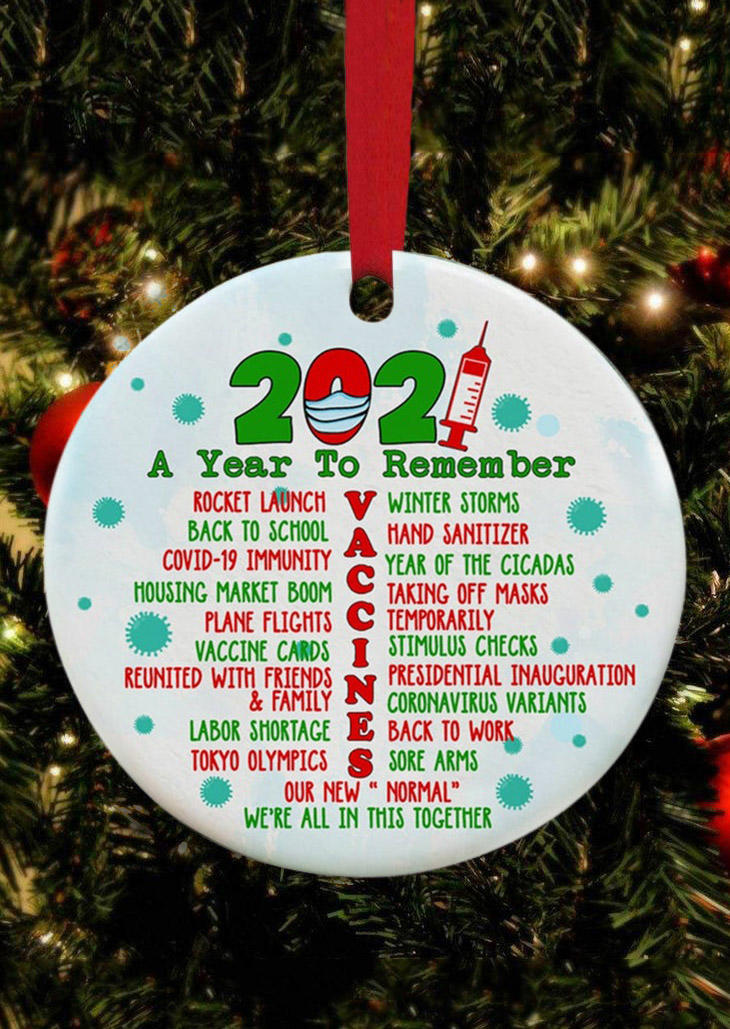 

2021 A Year To Remember Christmas Pendant Ornament, Multicolor, 522190