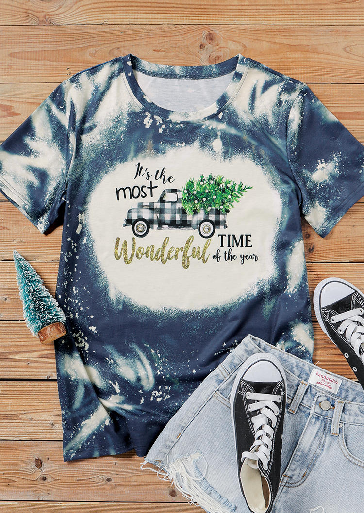 It's The Most Wonderful Time Of The Year T-Shirt Tee - Deep Blue