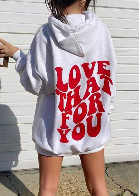 Kaufen Love That For You Long Sleeve Hoodie - White. Bild