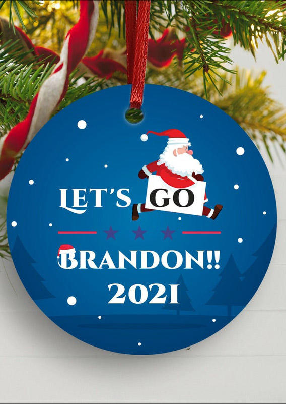 

Santa Claus Let's Go Brandon Pendant Ornament, Multicolor, 522410