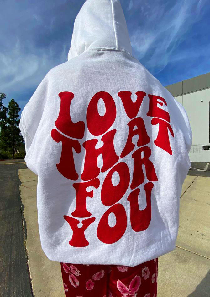 

Love That For You Long Sleeve Hoodie - White, 522300