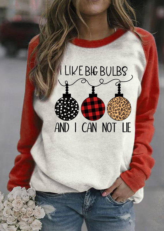 I Like Big Bulbs And I Can Not Lie Sweatshirt - Red