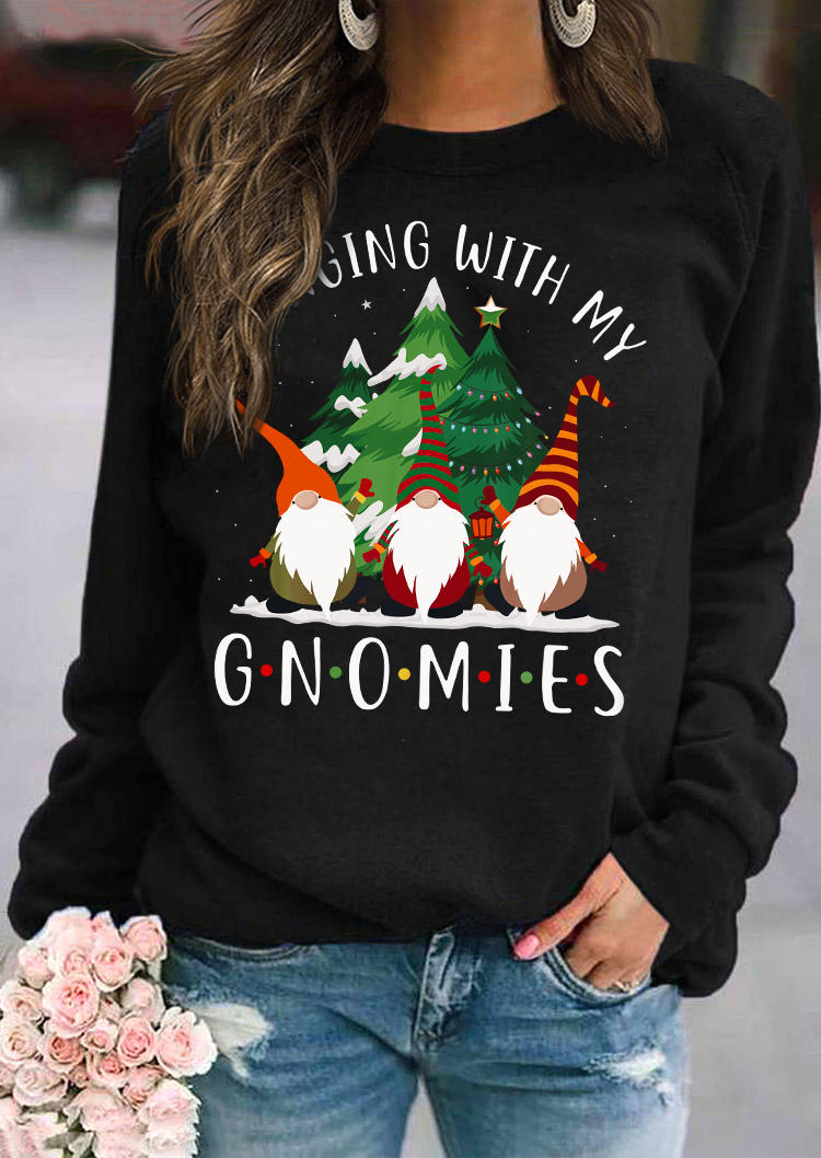 Hanging With My Gnomies Sweatshirt - Black