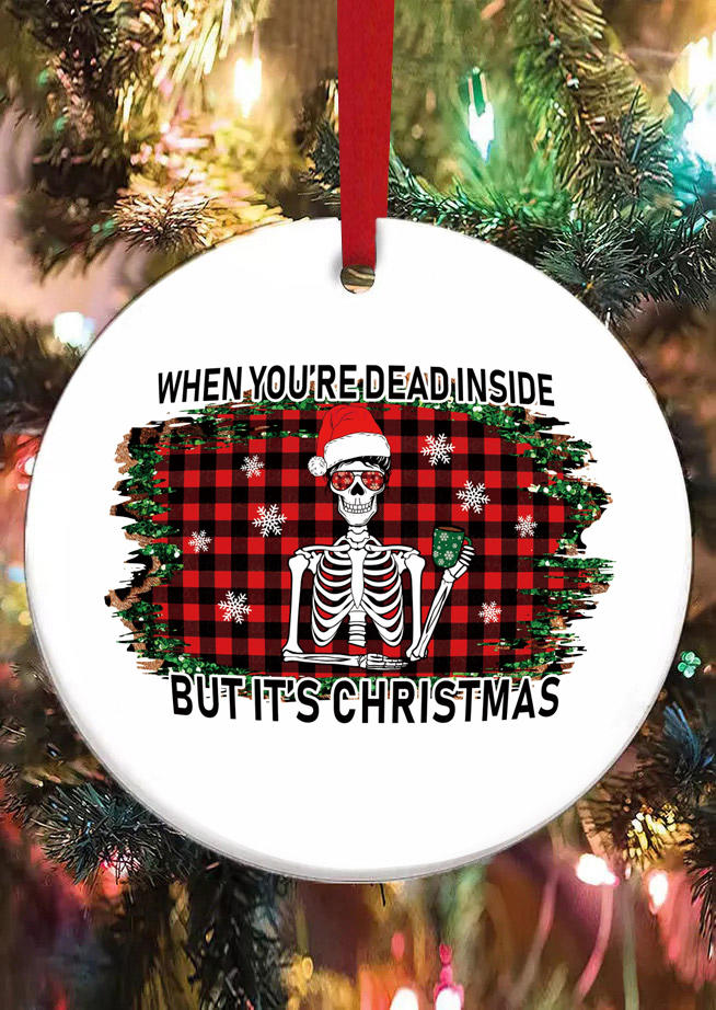

But It's Christmas Plaid Skeleton Pendant Ornament, Multicolor, 522648