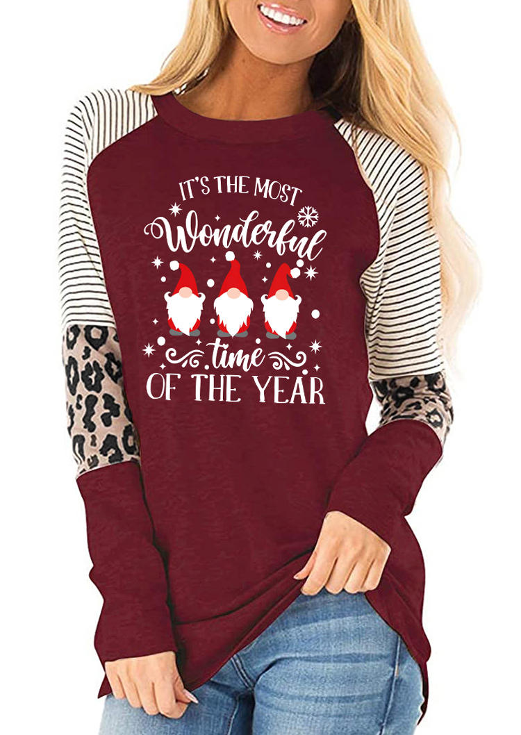 

It's The Most Wonderful Time Of The Year T-Shirt Tee - Burgundy, Red, 522125