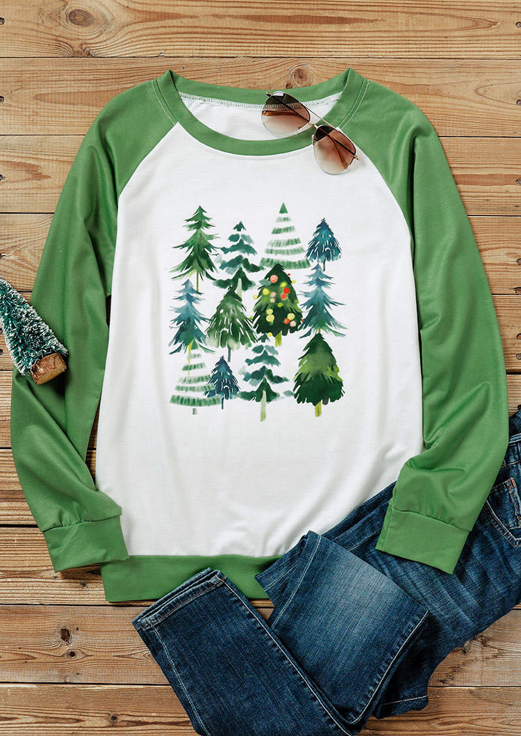 Kaufen Tree Long Sleeve Sweatshirt - Green. Bild