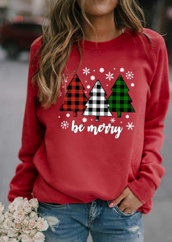

Christmas Snowflake Plaid Sweatshirt - Red, 522359
