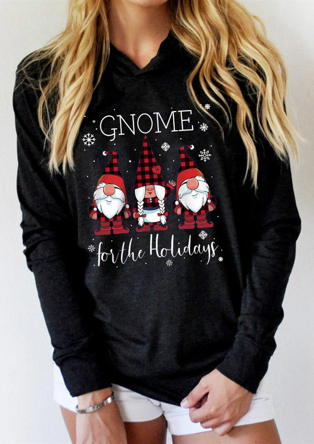 Christmas Gnome For The Holiday Hoodie - Black