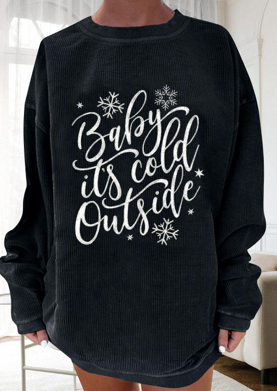 Kaufen Baby It's Cold Outside Snowflake Sweatshirt - Black. Bild