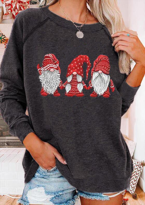 Gnomies Long Sleeve Sweatshirt - Dark Grey