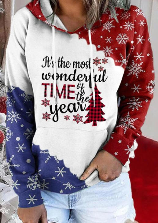 It's The Most Wonderful Time Year Plaid Hoodie