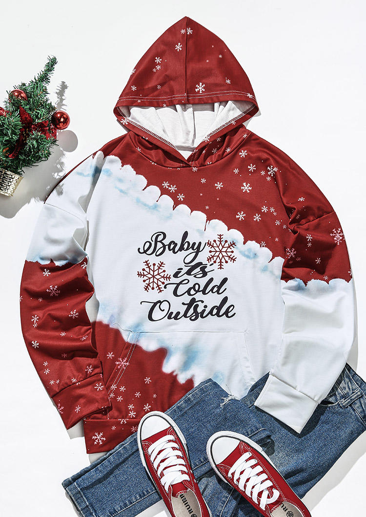 Baby It's Cold Outside Pullover Hoodie - White