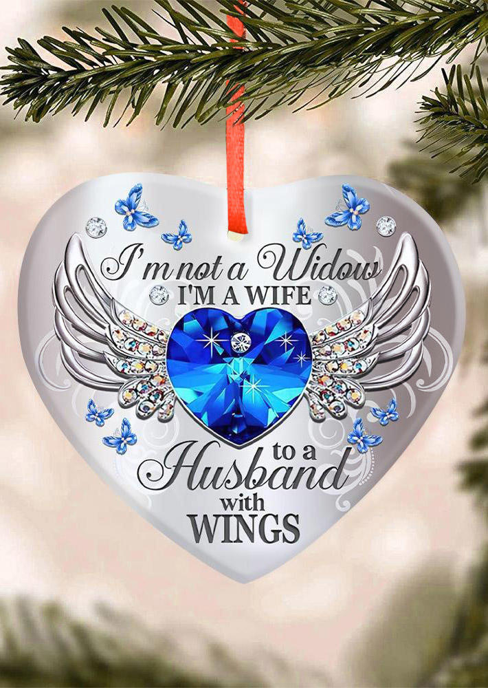 

My Husband Has Wings Heart Christmas Ornament, Multicolor, 522778