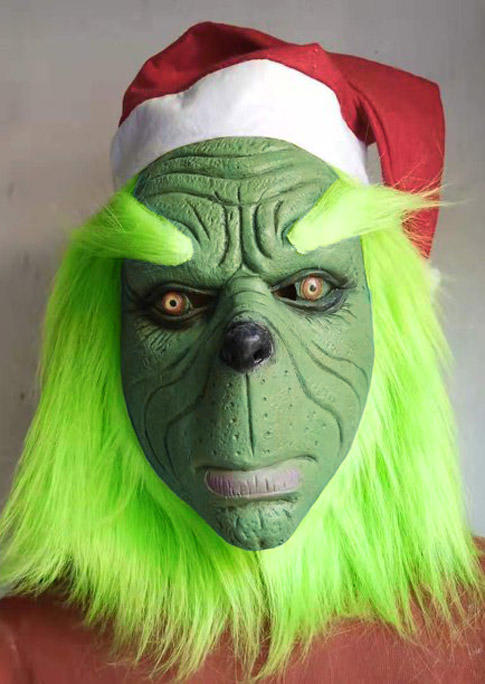 

Green Monster Christmas Cosplay Mask, 523431