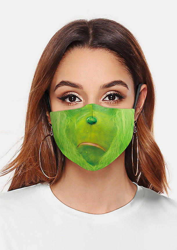 

Christmas Cartoon Breathable Mask - Green, 523584