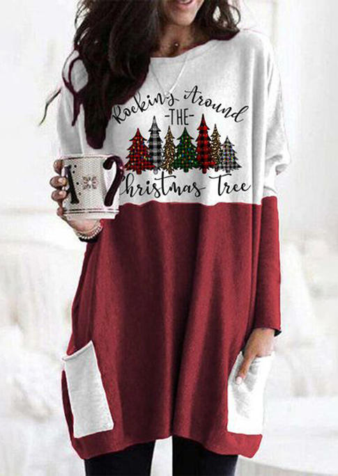 

Rocking Around The Christmas Tree Mini Dress - Burgundy, 523313