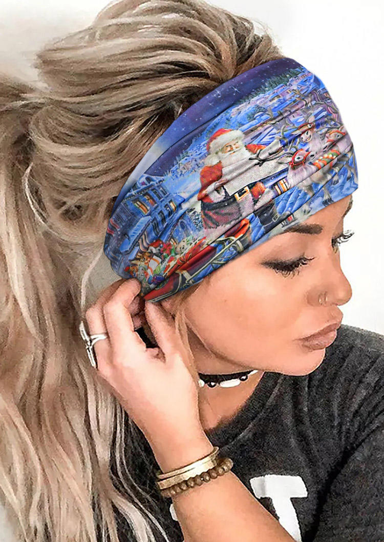 

Christmas Santa Claus Yoga Sports Wide Headband, Pattern1;pattern2, 523325