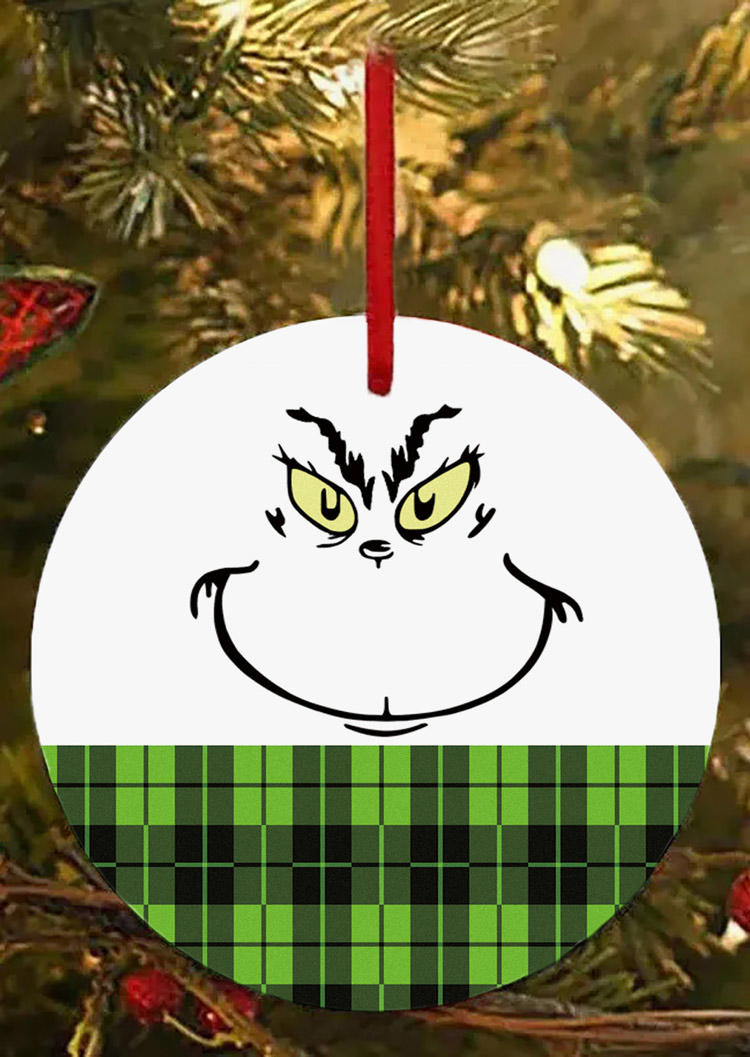 

Cartoon Plaid Pendant Ornament, Green, 523561