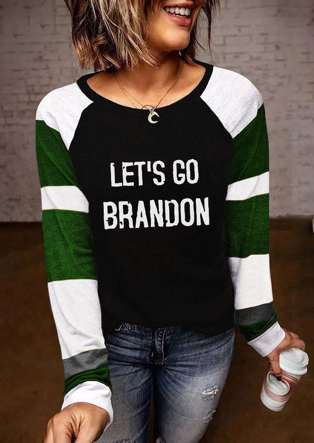 

Let' Go Brandon Color Block Blouse - Black, 523716