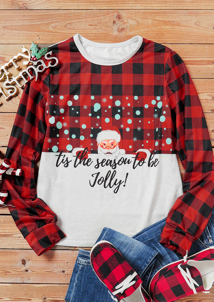 It's The Season To Be Jolly Santa Claus Sweatshirt - Red