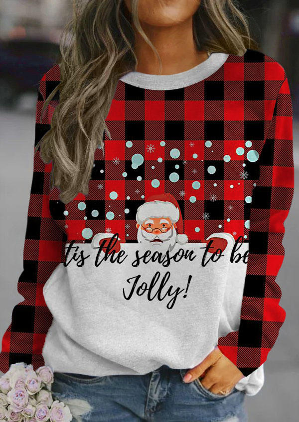 

It' The Season To Be Jolly Santa Claus Sweatshirt - Red, 523311