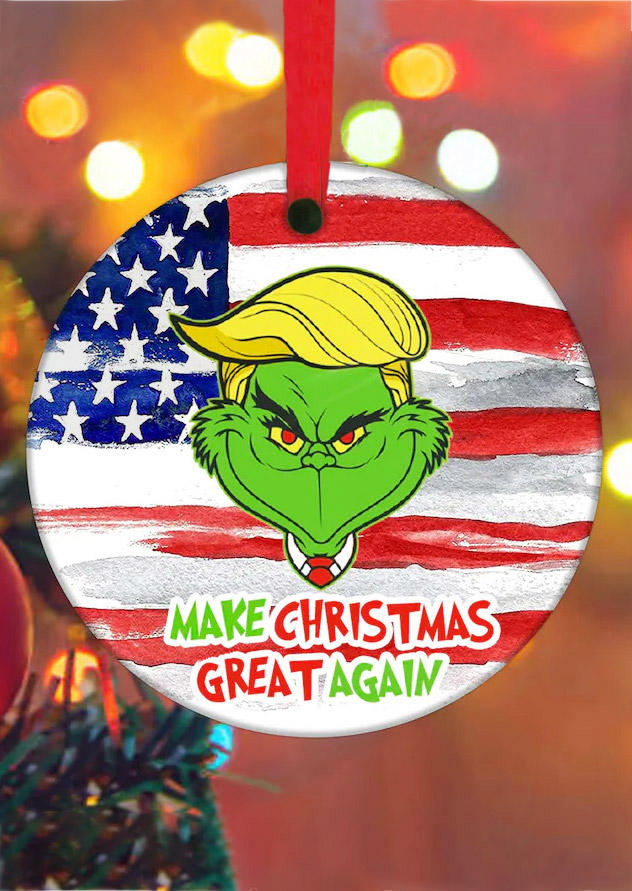 

Make Christmas Great Again Cartoon Pendant Ornament, Multicolor, 523593