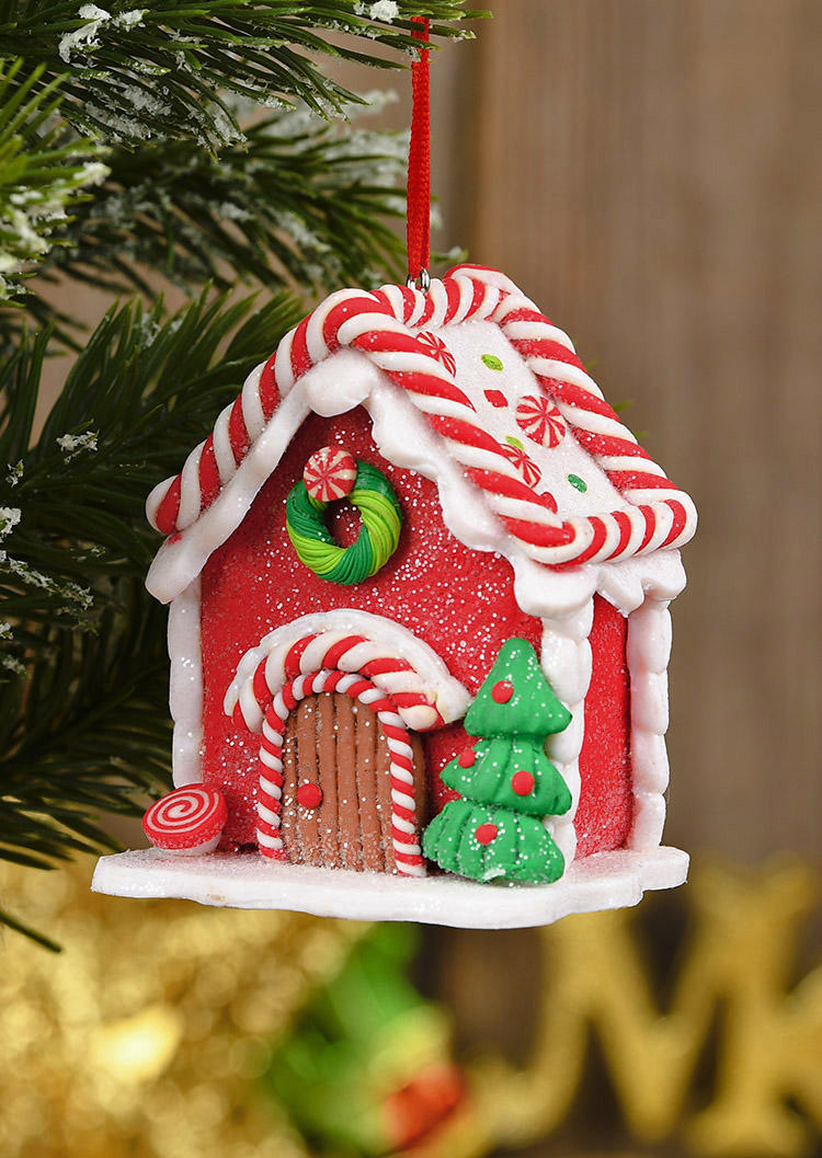 

Christmas House Tree Pendant Ornament, Pattern1;pattern2, 523595