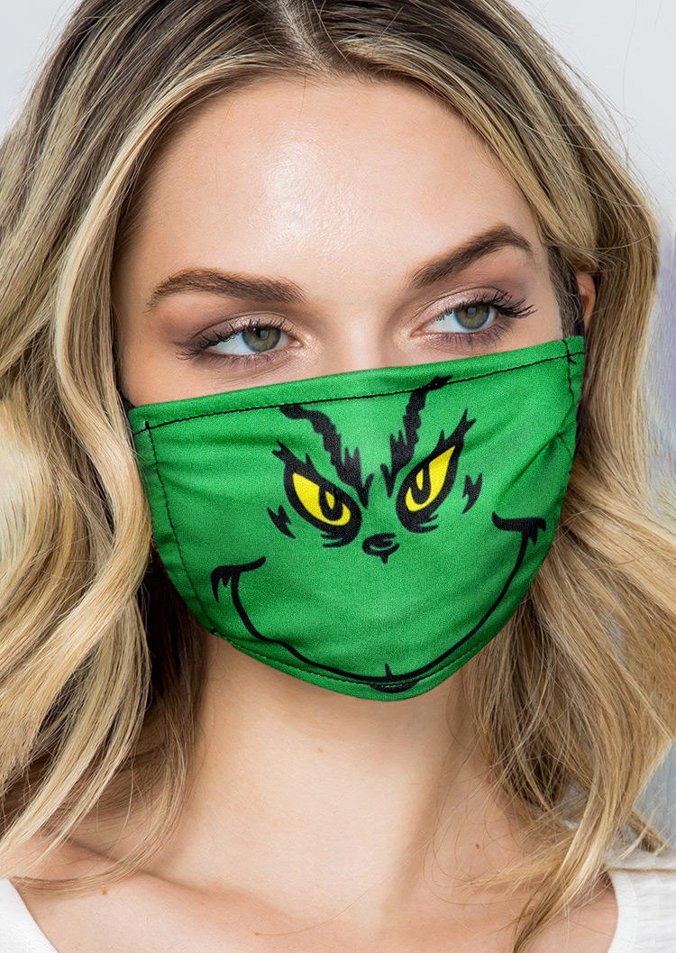 

Cartoon Breathable Mask - Green, 523776