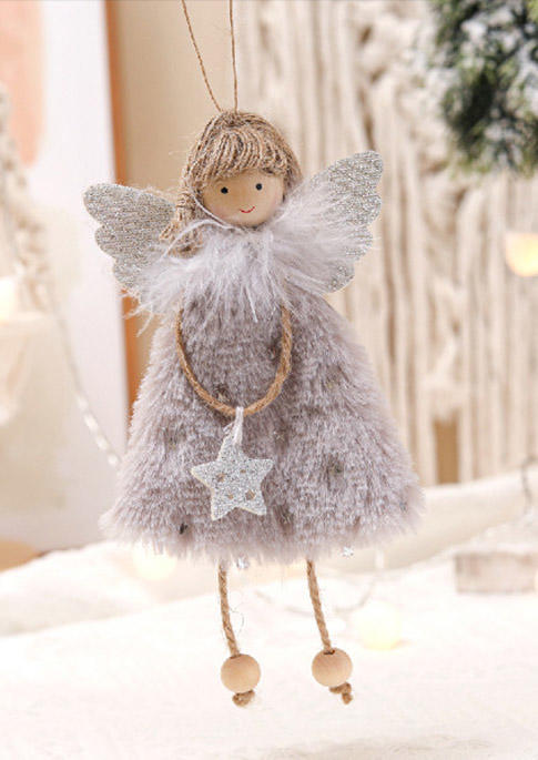 

Christmas Tree Pendant Angel Girl Doll Ornament, Light grey, 523844
