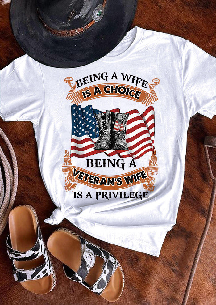 

Being A Wife Is A Choice T-Shirt Tee - White, 523357