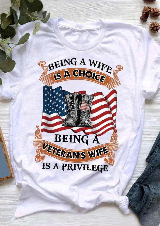 Kaufen Being A Wife Is A Choice T-Shirt Tee - White. Bild