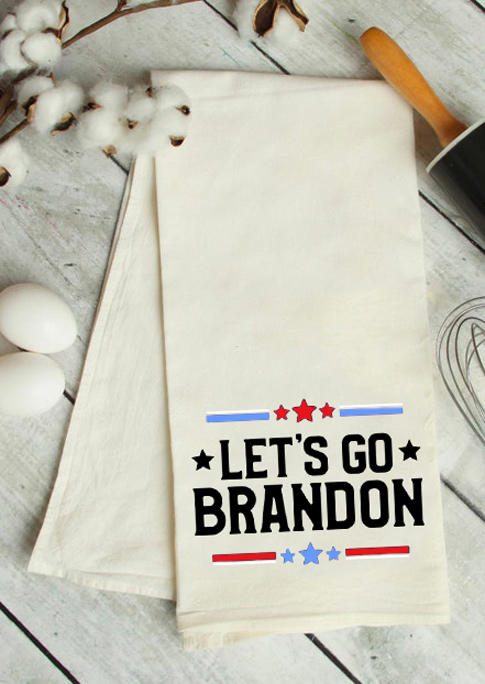 

Let's Go Brandon Star Tea Towel, White, 523995