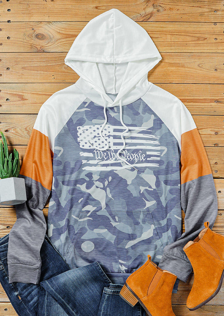 We The People Camouflage Kangaroo Pocket Hoodie