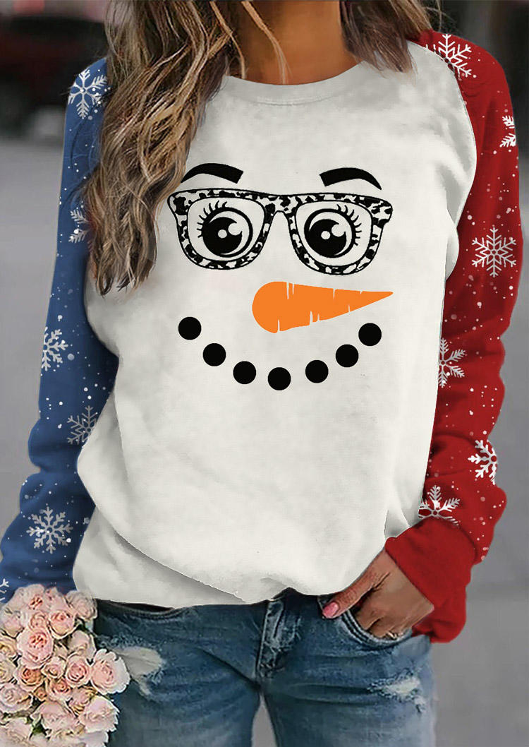 Buy Snowman Pullover Sweatshirt - White. Picture