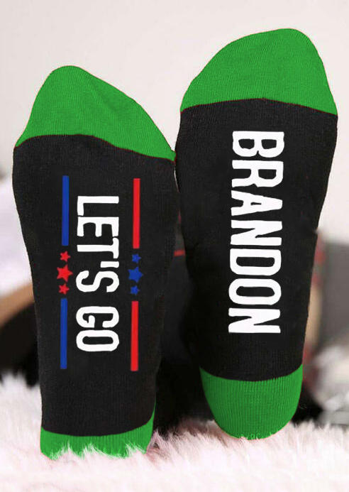 

Let's Go Brandon Crew Socks - Black, 524063