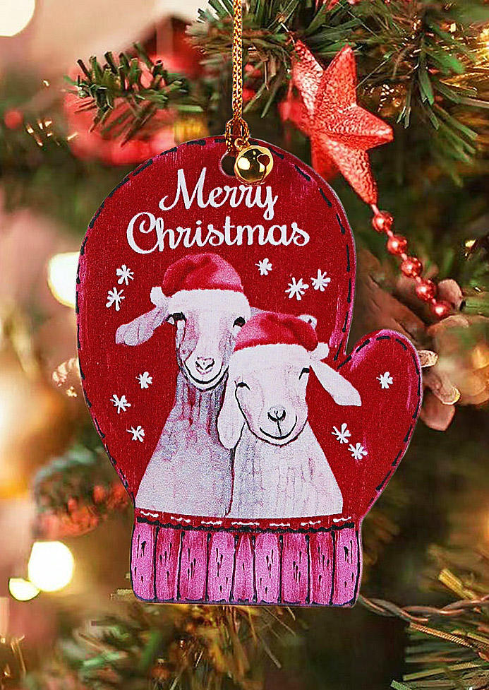 

Merry Christmas Steer Skull Ornament, Pattern2, 524075